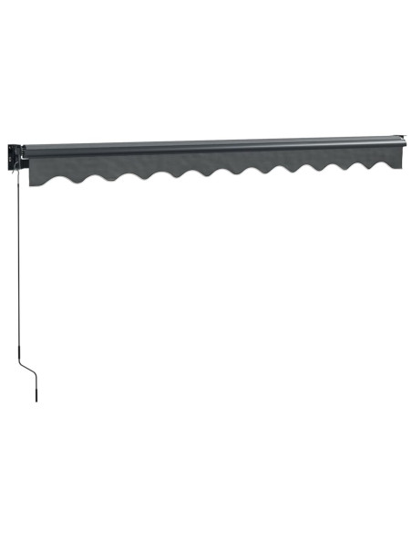 Tenda da Sole Retrattile Antracite 3,5x2,5m Tessuto e Alluminio