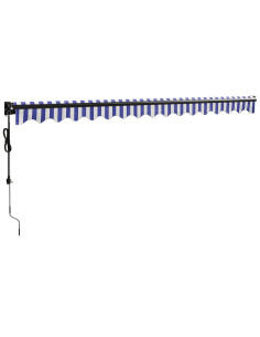 Tenda Sole Automatica Retrattile Blu e Bianca 4x3 m