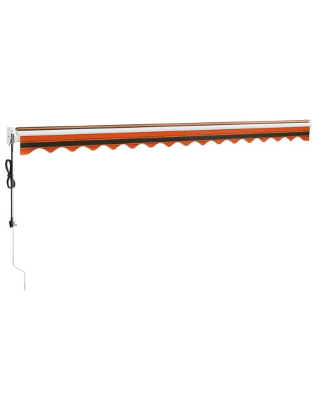 Tenda Sole Automatica Retrattile Arancione e Marrone 4,5x3 m