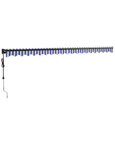 Tenda Sole Automatica Retrattile Blu e Bianca 5x3 m