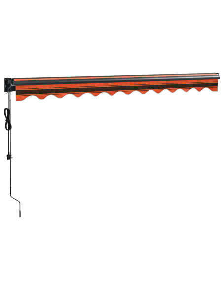 Tenda Sole Automatica Retrattile Arancione e Marrone 3,5x2,5 m