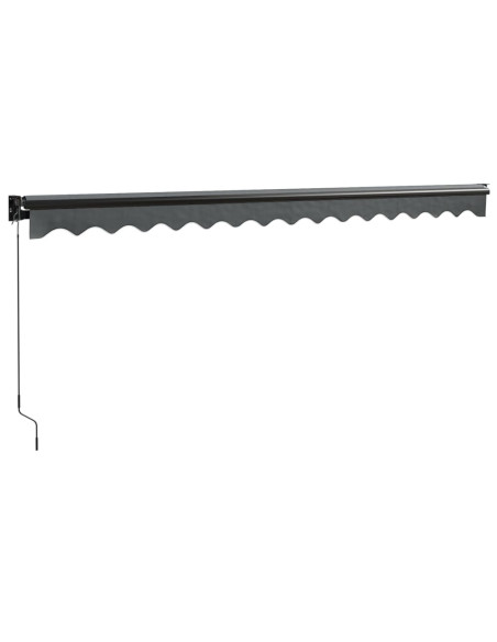 Tenda da Sole Retrattile Antracite 4,5x3 m Tessuto e Alluminio