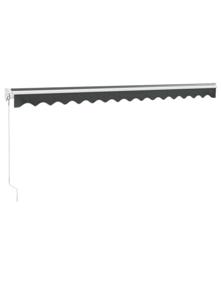 Tenda da Sole Retrattile Antracite 4,5x3 m Tessuto e Alluminio