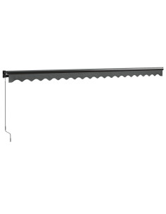 Tenda da Sole Retrattile Antracite 5x3 m in Tessuto e Alluminio