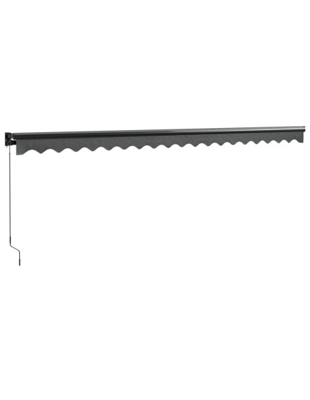 Tenda da Sole Retrattile Antracite 5x3 m in Tessuto e Alluminio