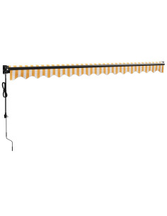 Tenda Sole Automatica Retrattile Gialla e Bianca 4x3 m