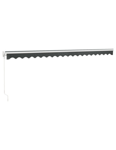 Tenda da Sole Retrattile Antracite 5x3 m in Tessuto e Alluminio