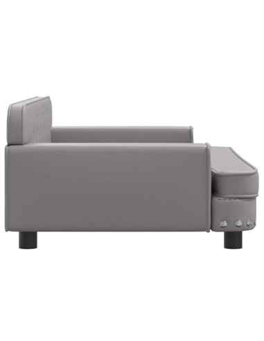 Divano per Bambini Grigio 90x53x30 cm in Similpelle