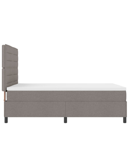 Struttura Letto  con Materasso Grigio Tessuto 160 x 200 cm