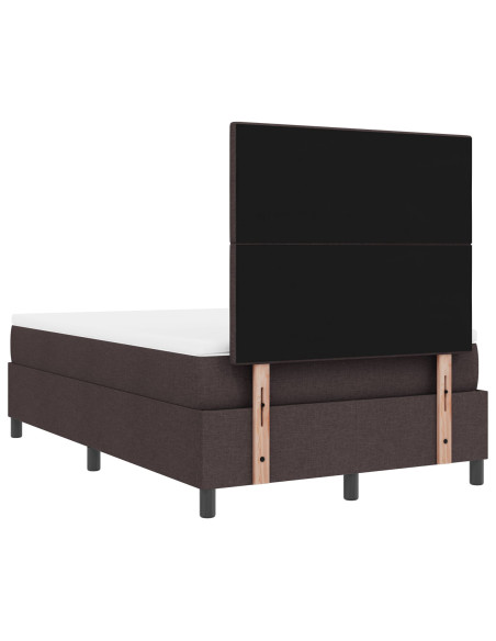 Struttura Letto  con Materasso Marrone Scuro Tessuto 120 x 200 cm