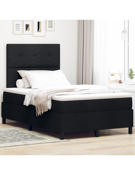 Struttura Letto  con Materasso Nero Tessuto 120 x 200 cm Letto
