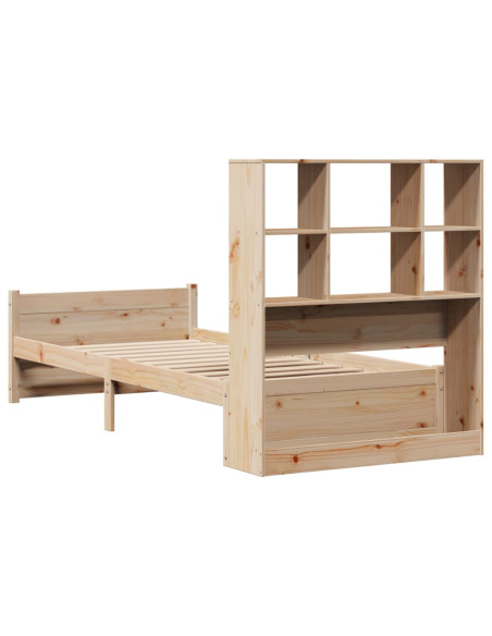 Letto Libreria senza Materasso 100x200 cm in Legno di Pino