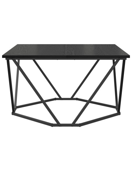 Rovere nero Metallo Medio Elegante Tavolino da caffè