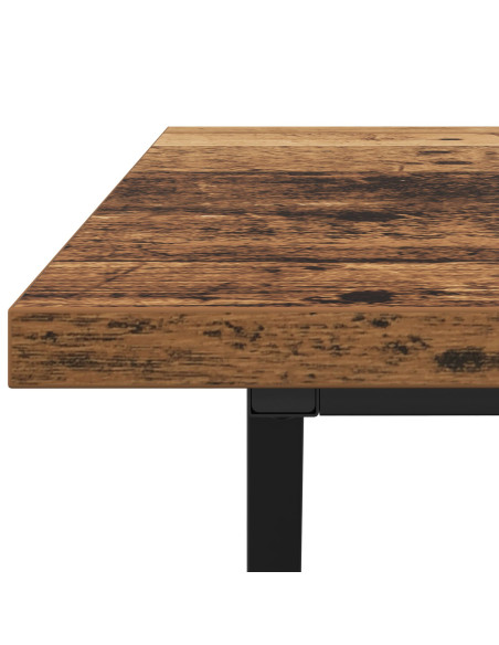 Tavolino da caffè  in legno vecchio 100x50x40 cm, realizzato in legno ingegnerizzato e metallo.