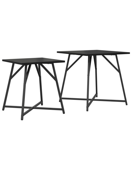 Set tavolini 2 pcs Rovere Nero