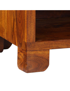 Tavolino Floreale con cassetto Marrone 40 x 35 x 75 cm