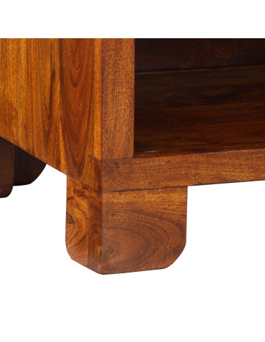 Tavolino Floreale con cassetto Marrone 40 x 35 x 75 cm