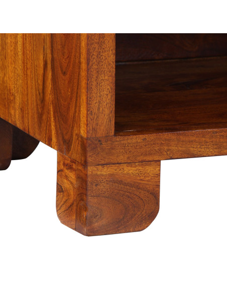 Tavolino Floreale con cassetto Marrone 40 x 35 x 75 cm