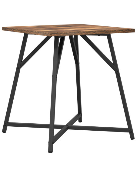 Tavolino 2 pz Rovere Affumicato in Legno Ingegnerizzato e Metallo