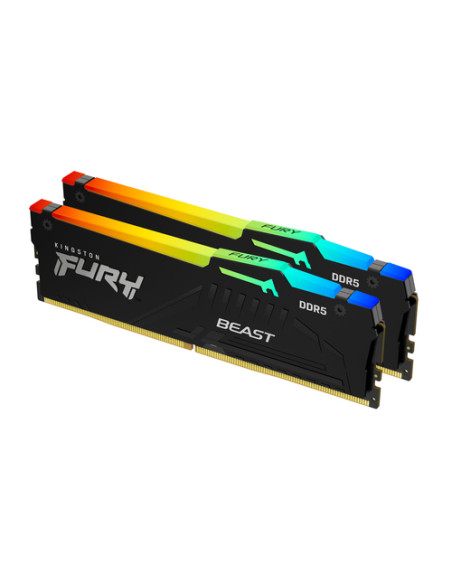 Kingston Technology FURY Beast 64GB 6400MT/s DDR5 CL32 DIMM (Kit da 2 moduli) RGB XMP