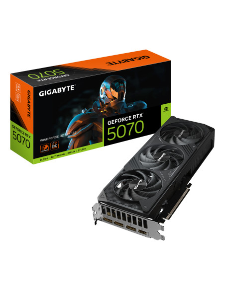 GIGABYTE GeForce RTX 5070 WINDFORCE OC SFF 12G Scheda Grafica - 16GB GDDR7, 256 bit, PCI-E 5.0, 2542 MHz Core Clock, 3 x DP 2.1a
