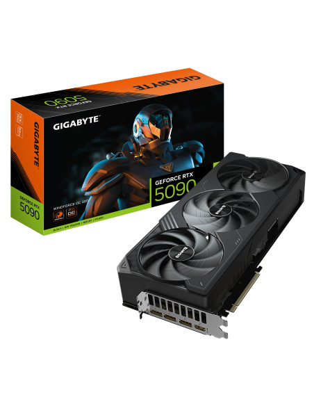 GIGABYTE GeForce RTX 5090 WINDFORCE OC 32G Scheda Grafica - 32 GB GDDR7, 512 bit, PCI-E 5.0, 2467MHz Frequenza Base, 3 x DP 2.1a