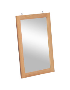 Specchio da Parete in Legno Massello di Teak 50x70 cm 2