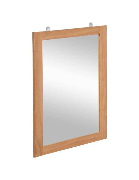 Specchio da Parete in Legno Massello di Teak 50x70 cm