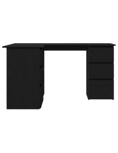 Scrivania Rovere Nero 145 x 100 x 76 cm Legno multistrato