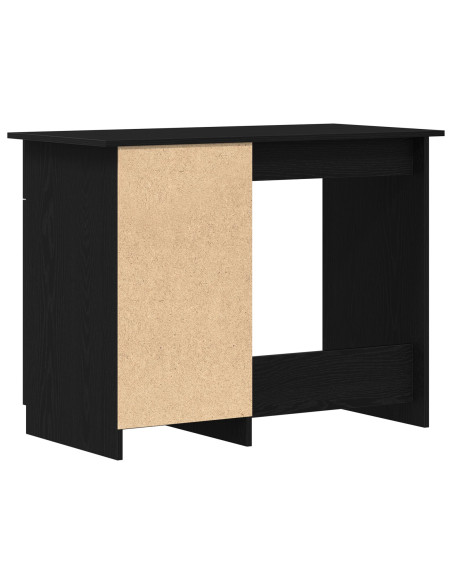 Scrivania  Nera Rovere 100x50x76 cm in Legno Ingengerizzato