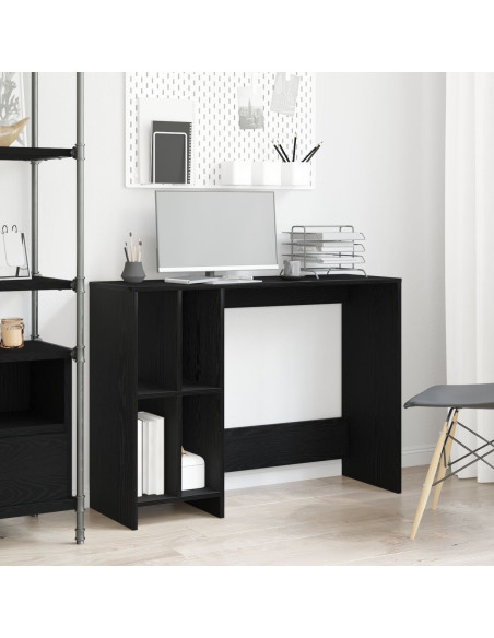 Scrivania  Nera in Rovere 102,5x35x75 cm in Legno Ingegnerizzato