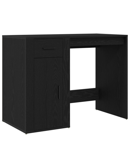 Scrivania  Nero Rovere 100x49x75 cm Legno ingegnerizzato