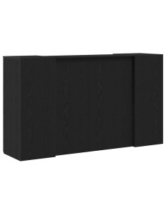 Banco Reception Rovere Nero 180x50x103,5 cm Legno Multistrato