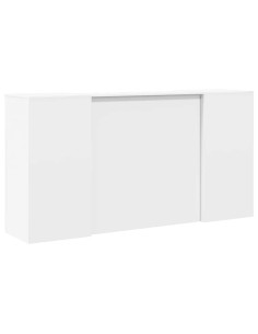 Banco Reception Bianco 200x50x103,5 cm in Legno Multistrato