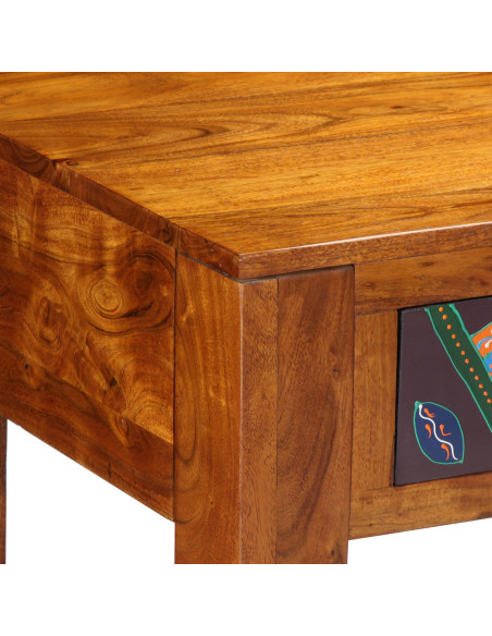 Scrivania  110x50x73 cm in legno massello di acacia