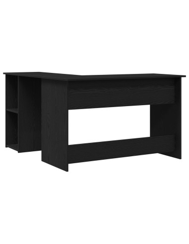 Scrivania ad angolo Rovere Nero 120 x 140 x 75 cm