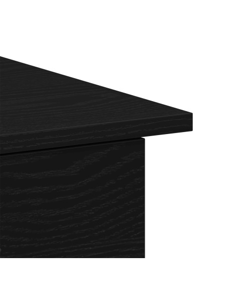 Scrivania  Nera Rovere 100x50x76 cm in Legno Ingengerizzato