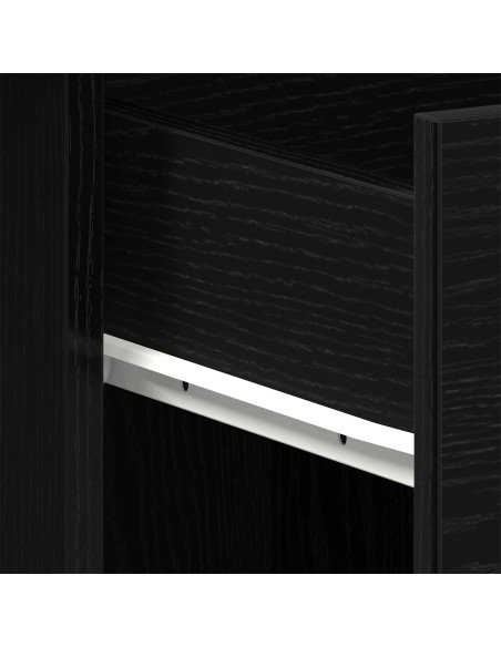 Scrivania  Nera Rovere 100x50x76 cm in Legno Ingengerizzato