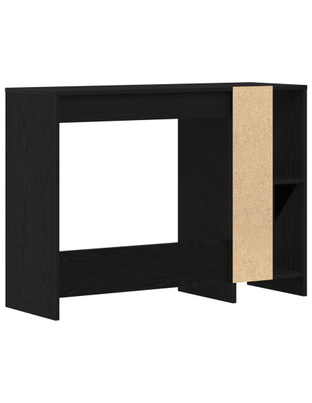 Scrivania  Nera in Rovere 102,5x35x75 cm in Legno Ingegnerizzato