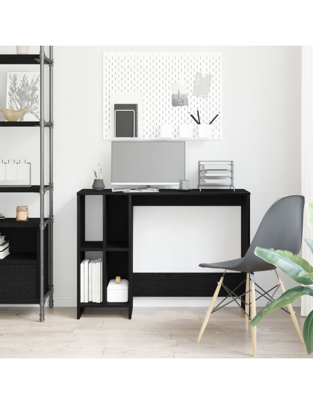 Scrivania  Nera in Rovere 102,5x35x75 cm in Legno Ingegnerizzato