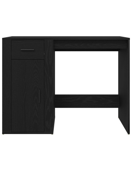 Scrivania  Nero Rovere 100x49x75 cm Legno ingegnerizzato
