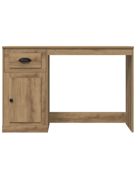 Scrivania  con spazio di archiviazione in rovere artigianale 50x115x75 cm in legno ingegnerizzato