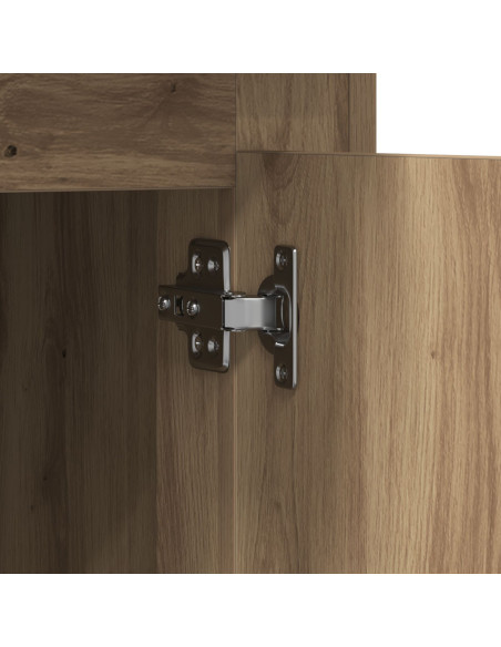 Scrivania  con spazio di archiviazione in rovere artigianale 50x115x75 cm in legno ingegnerizzato