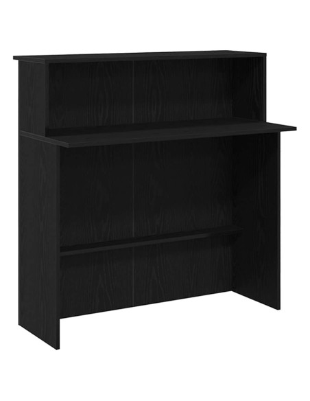 Banco Reception Rovere Nero 200x50x103,5 cm Legno Multistrato