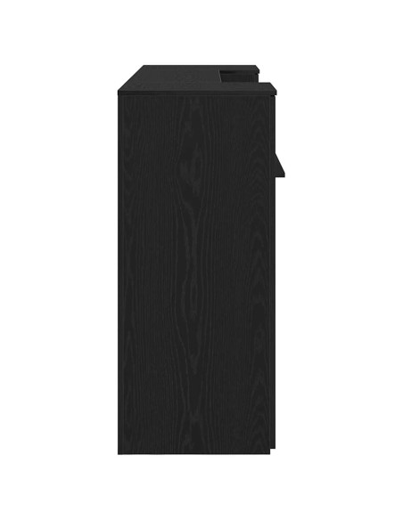 Banco Reception Rovere Nero 200x50x103,5 cm Legno Multistrato