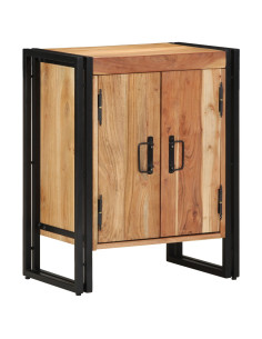 Mobile per scarpe con porta Marrone Legno massello di acacia