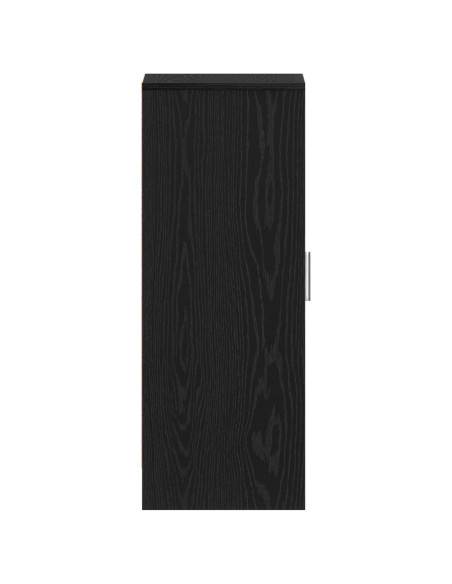 Armadio per scarpe  Nero Rovere 32x35x92 cm in legno ingegnerizzato