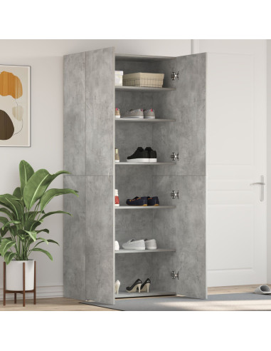 Mobile per scarpe Grigio 80 x 35.5 x 180 cm Legno multistrato