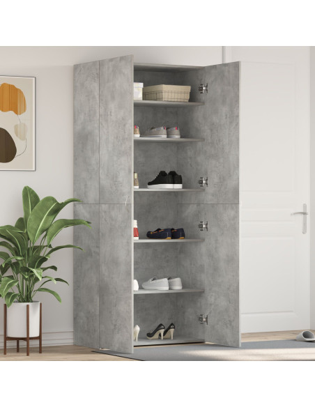 Mobile per scarpe Grigio 80 x 35.5 x 180 cm Legno multistrato