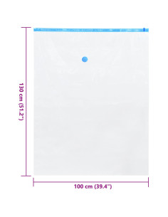 Sacchetti per Stoccaggio 10 pcs Trasparente e Blu 130 x 100 cm